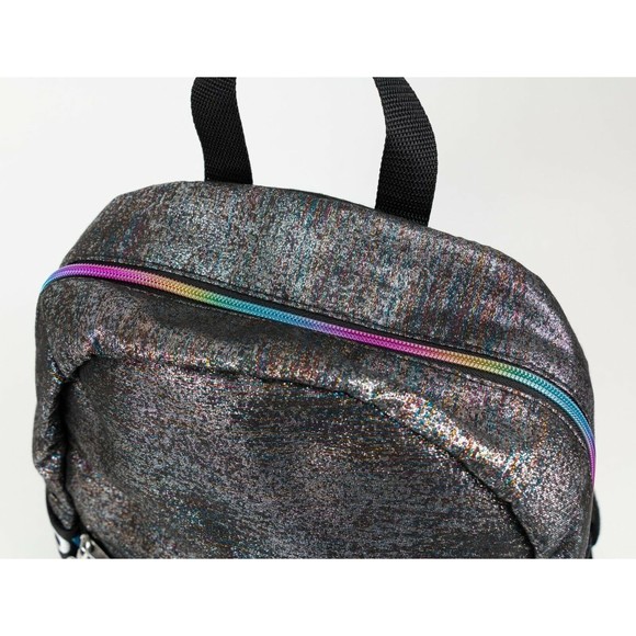 Claire's NWT Multicolor Shiny 15" LOVE Multi-Pocket Backpack w/ Laptop Sleeve - Picture 5 of 10